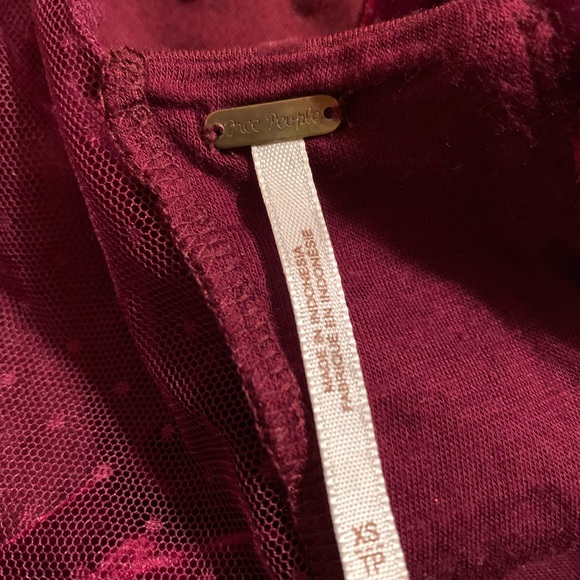 Free People Dress Size XS Sweetheart Neck Mini Dress Red - Picture 13 of 14